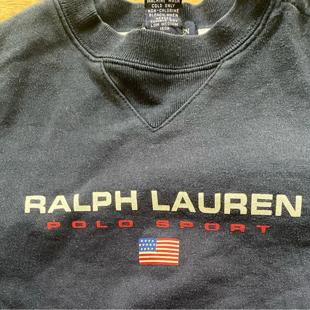 Vintage Ralph Lauren Polo Sport Toddler Sz XL Navy Graphic Sweatshirt‎